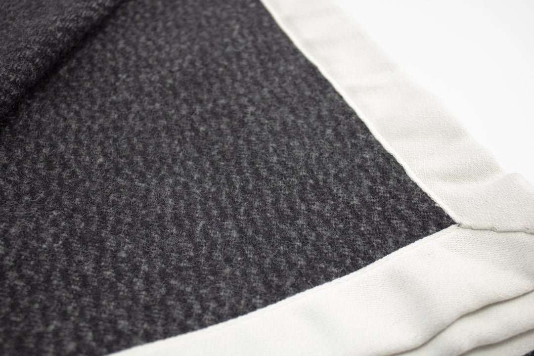ANTHRACITE Cashmere and Wool Blanket
