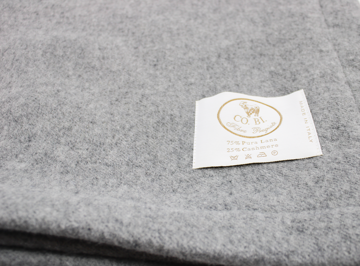 Coperta leggera PATTY Cashmere e Lana bordo risvoltato