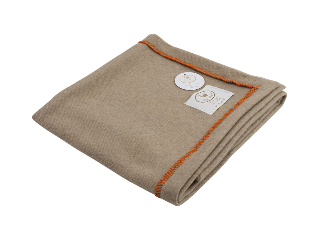 Copertina PERLA Punto Cavallo Pura Lana Beige / Culla 75x110 cm - Coperte Baby per culla 55 € CoBi Cashmere