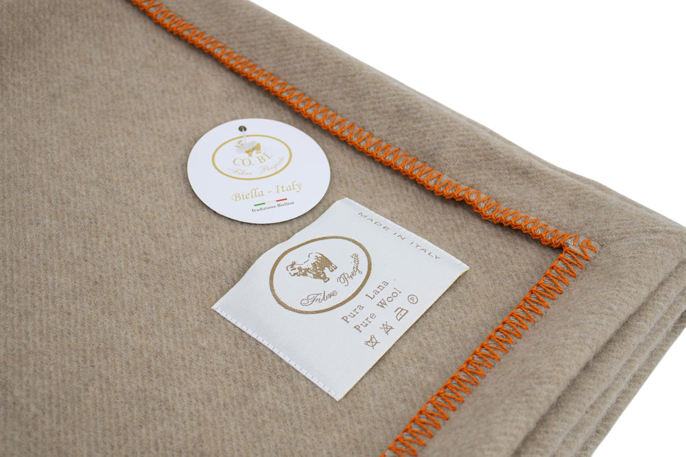 Copertina PERLA Punto Cavallo Pura Lana Beige / Culla 75x110 cm - Coperte Baby per culla 55 € CoBi Cashmere