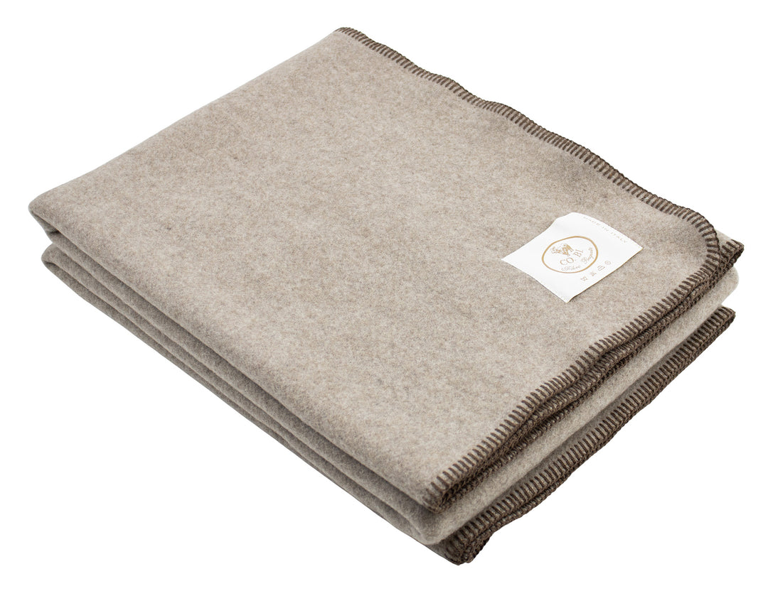 Plaid invernale di Lana e Cashmere marrone