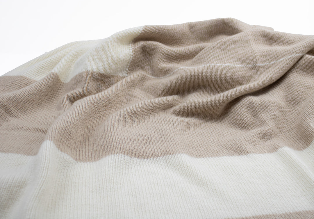 Multicolored Knitted Throw MOSAICO Pure Cashmere 