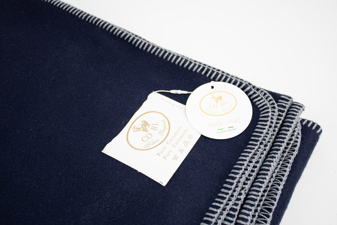 Particolare plaid blu scuro