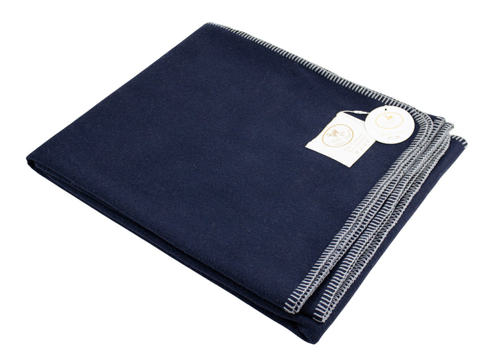 Plaid di cashmere blu scuro