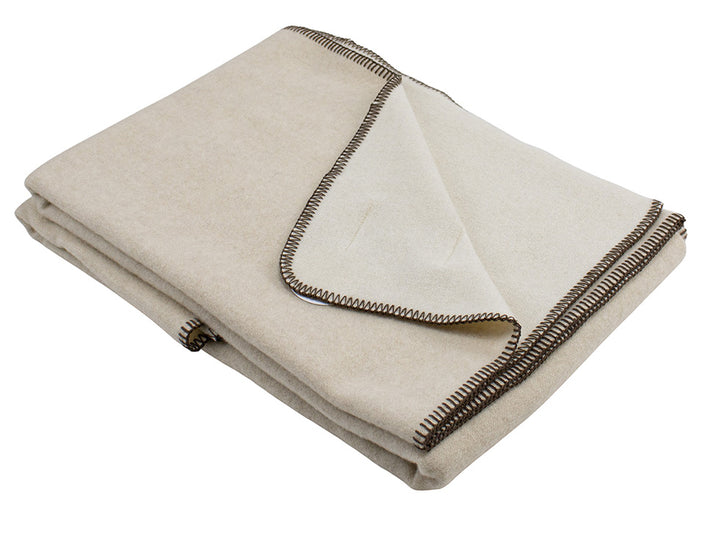 Throw DOUBLE Whipstitch border Pure Cashmere