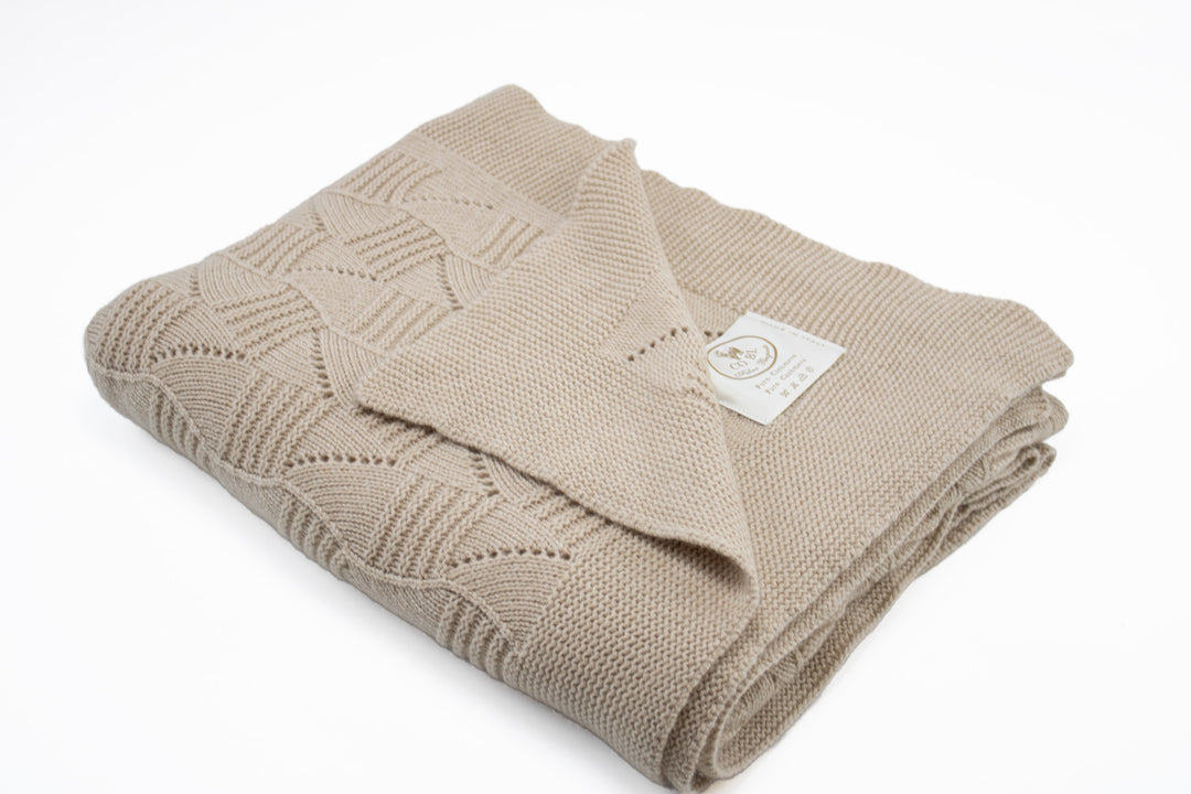 Plaid ROMANTICO in maglia Puro Cashmere