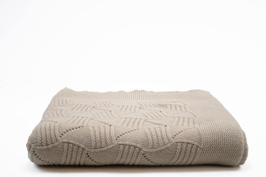 Plaid ROMANTICO in maglia Puro Cashmere