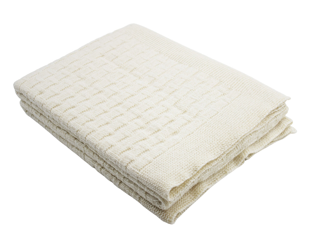 Plaid di cashmere e lana in maglia