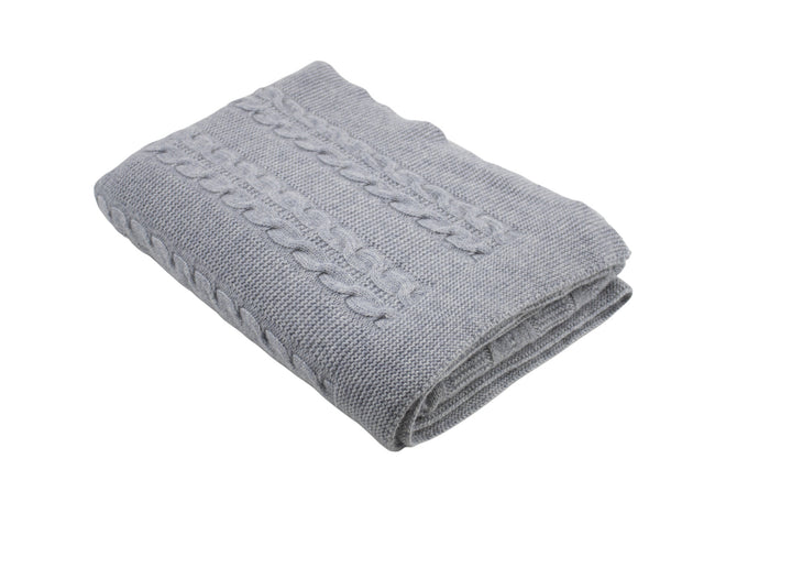 Plaid BRYAN in maglia a treccia Puro Cashmere