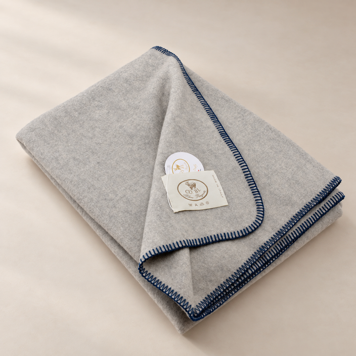 LADY - Plaid Cashmere e Seta rifinito a punto cavallo