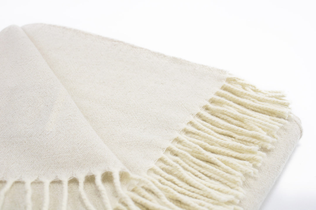 Particolare plaid di lino e cashmere