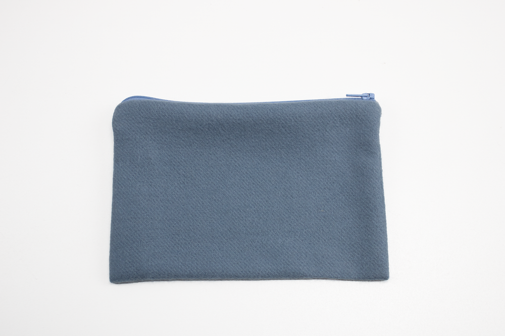 Pochette - Astuccio in Puro Cashmere colore Blu Avio / 20x13 - astuccio - 39 € CoBi