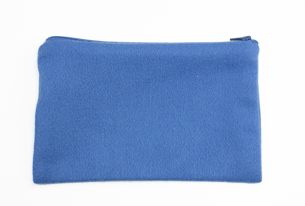 Pochette - Astuccio Extralarge in Puro Cashmere colore Bluette Cornflower / 30x20 - astuccio - 49 € CoBi