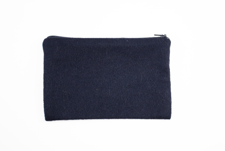 POCHETTE - ASTUCCIO in Puro Cashmere colore blu