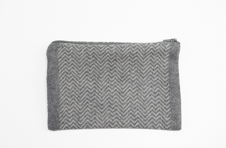 POCHETTE - ASTUCCIO Extralarge in Puro Cashmere disegno Chevron