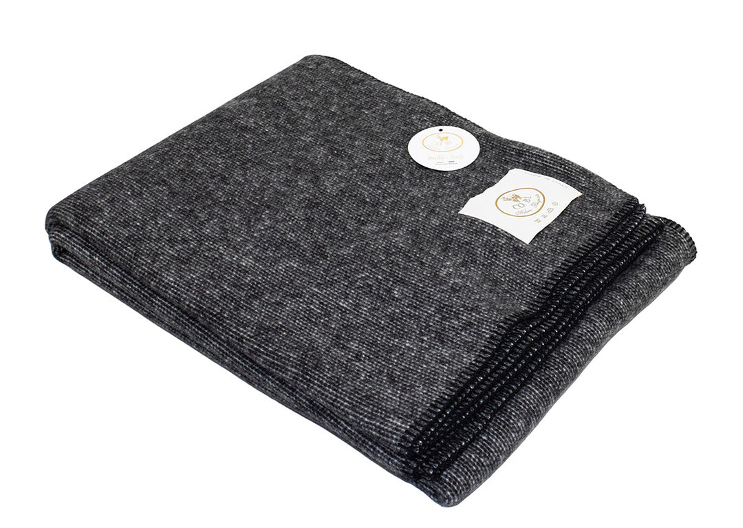 VENEZIA Cashmere and Wool Throw with Colorful Whipstitch edge