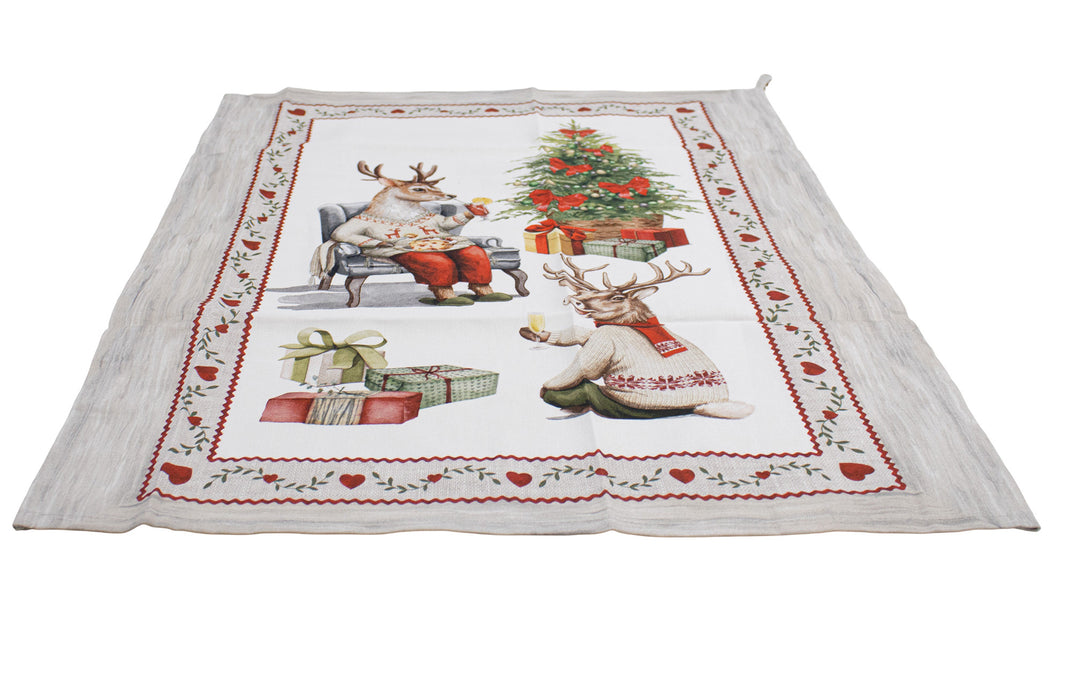 Set 5 pezzi Asciugapiatti Strofinacci Natalizi per Cucina in Cotone
