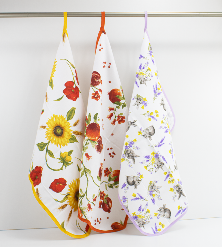 Set 3 pezzi Asciugapiatti Canovaccio per Cucina in Cotone SUN