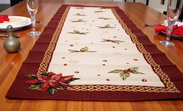 Idea regalo: Runner Natalizio Centrotavola VISCHIO in Cotone e Lurex