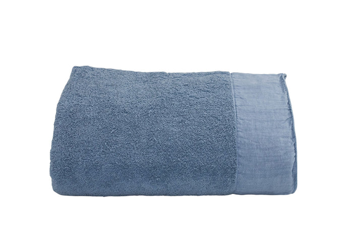 SHOWER SPONGE TOWEL WITH LINEN COLLINA