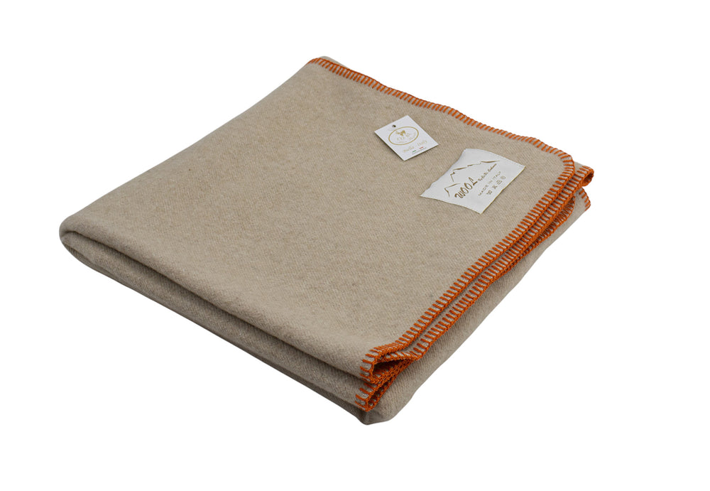 Copertina VALENTINA Lana e Viscosa punto cavallo Arancione / Lettino 150x110 cm - Coperte Baby 50 € CoBi Cashmere