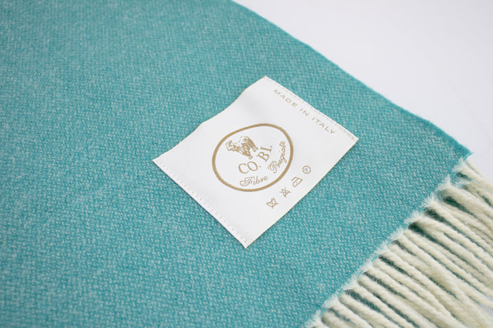 Particolare plaid verde smeraldo