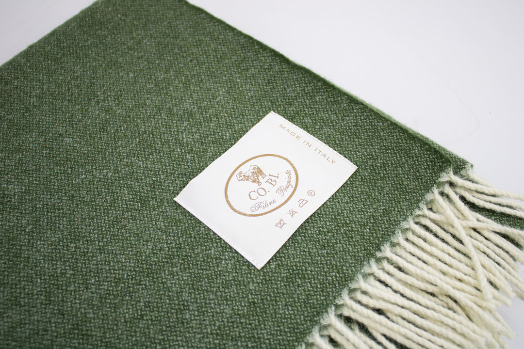 Plaid verde scuro particolare