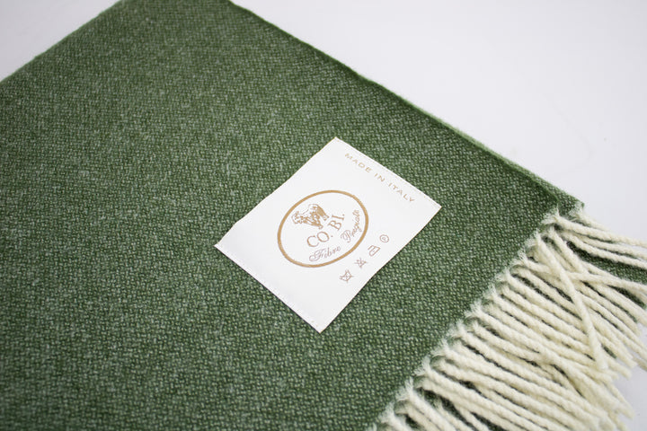 Plaid verde scuro particolare