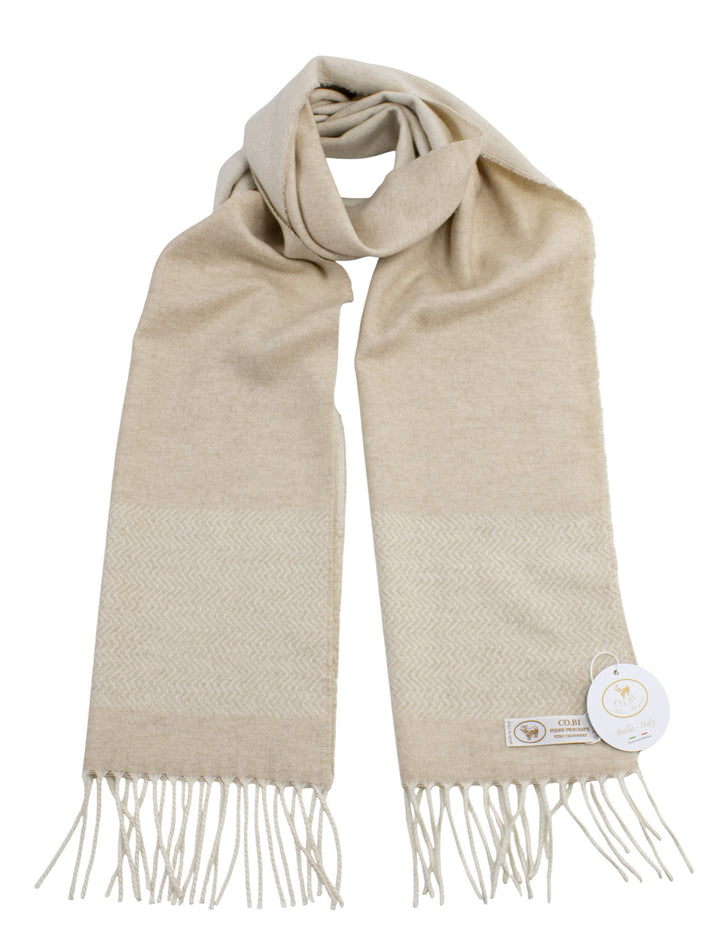 Sciarpa di cashmere beige chiaro