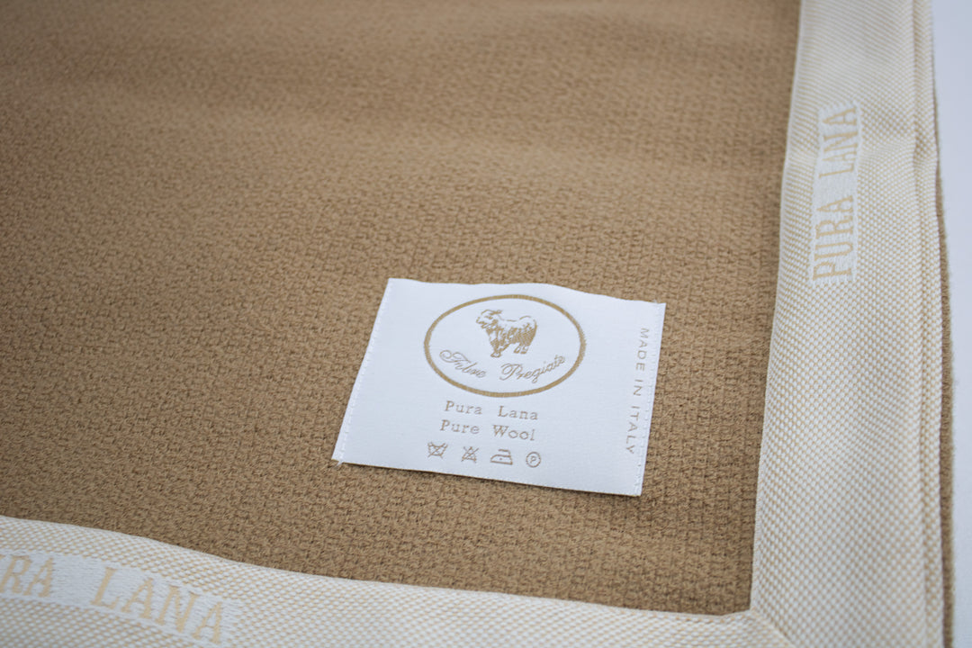 Blanket with Stamped Edge in Pure Wool ZAC