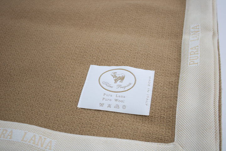 Blanket with Stamped Edge in Pure Wool ZAC