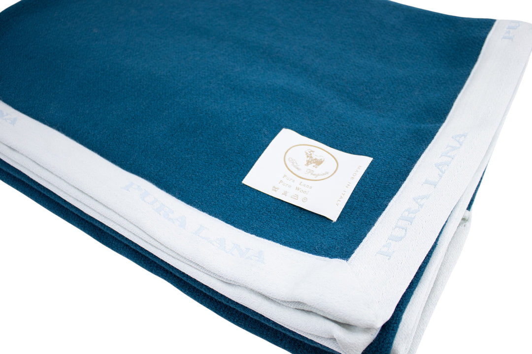 ZAC Blanket with Stamped Edge in Pure Wool