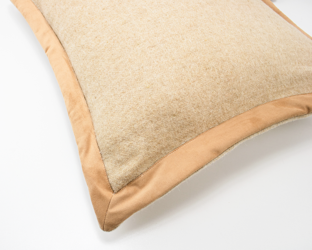 Decorative Pillow Wool and Alpaca Suede edge ARTE