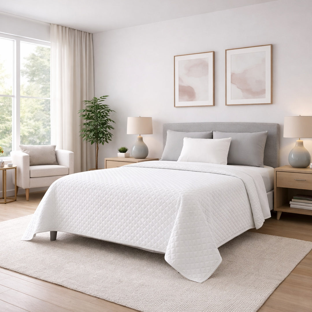 Trapunta matrimoniale colore bianco