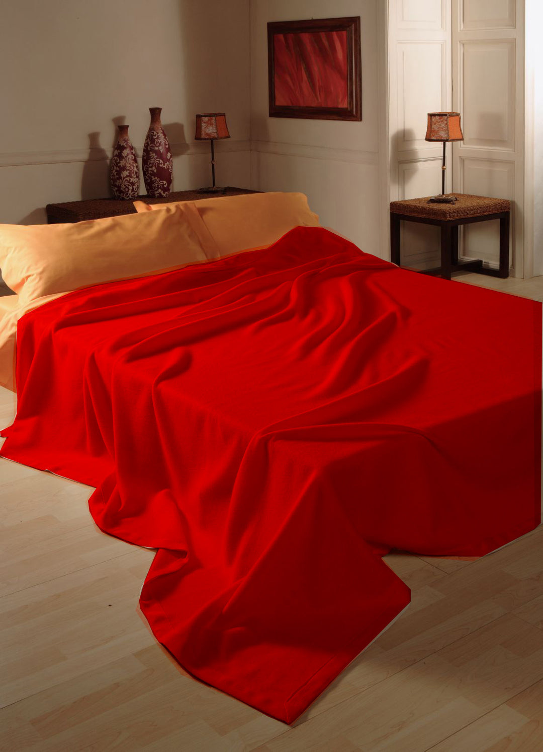 BELLA BLANKET Wool and Natural Viscose