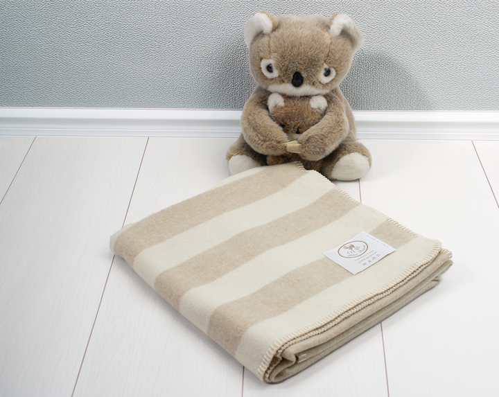 2 STRIPED BLANKET Cashmere and Wool