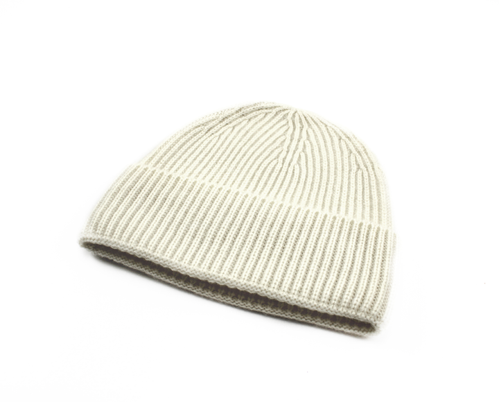 RIBBED BEANIE Pure Cashmere