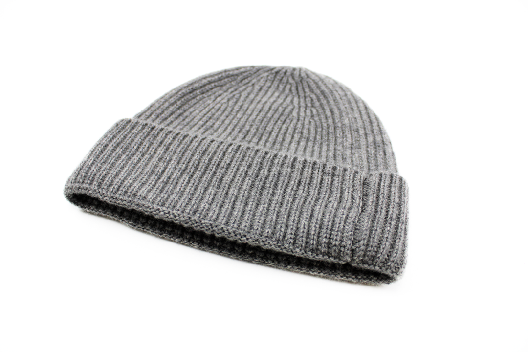 RIBBED BEANIE Pure Cashmere