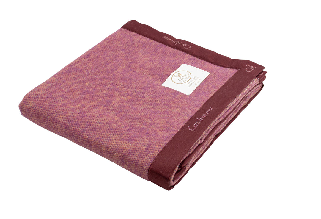 coperta rossa per lettino con bordo bordeaux