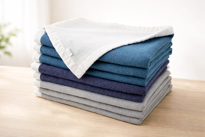 Coperte colorate di lana merino