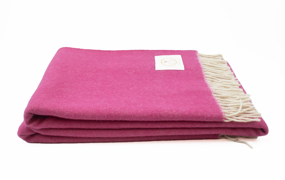 Plaid LIVIO Cashmere e Lana - Fucsia - CO.BI Cashmerewool