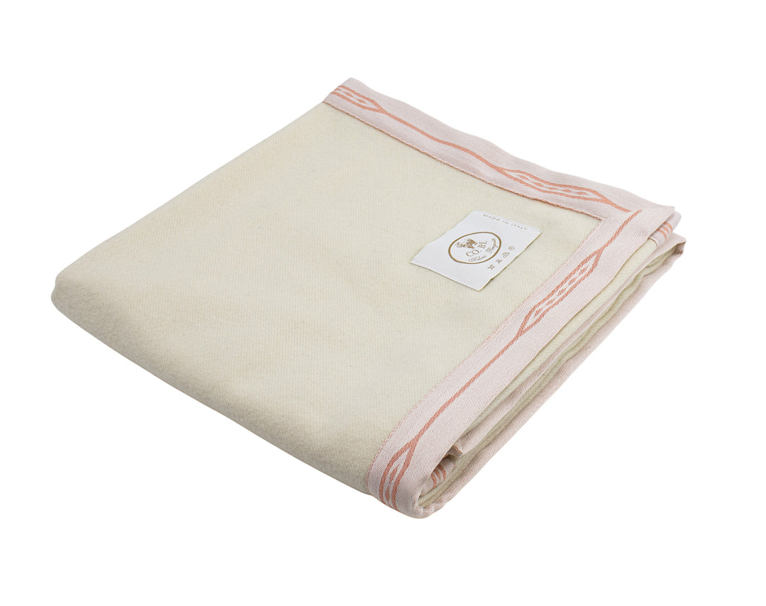 coperta per lettino con bordo rosa
