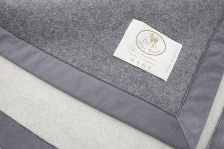 JENNY BLANKET Pure Cashmere with Suede edge