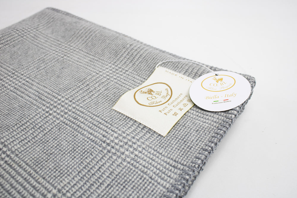 Copertina lettino KATE Puro Cashmere Grigio / Lettino 150x110 cm - Coperte Baby Azzurro/Grigio per a Principe di Galles