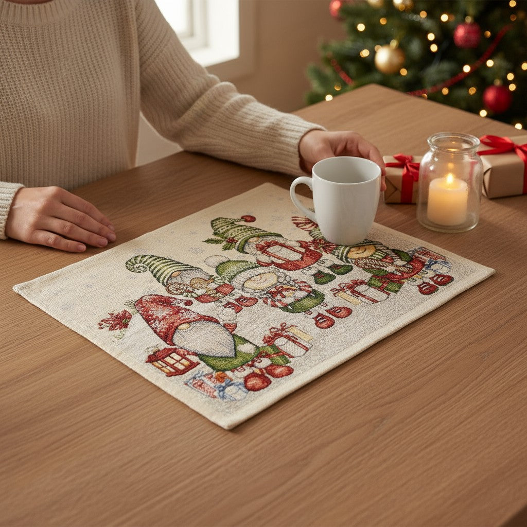 tovaglietta americana con gnomi