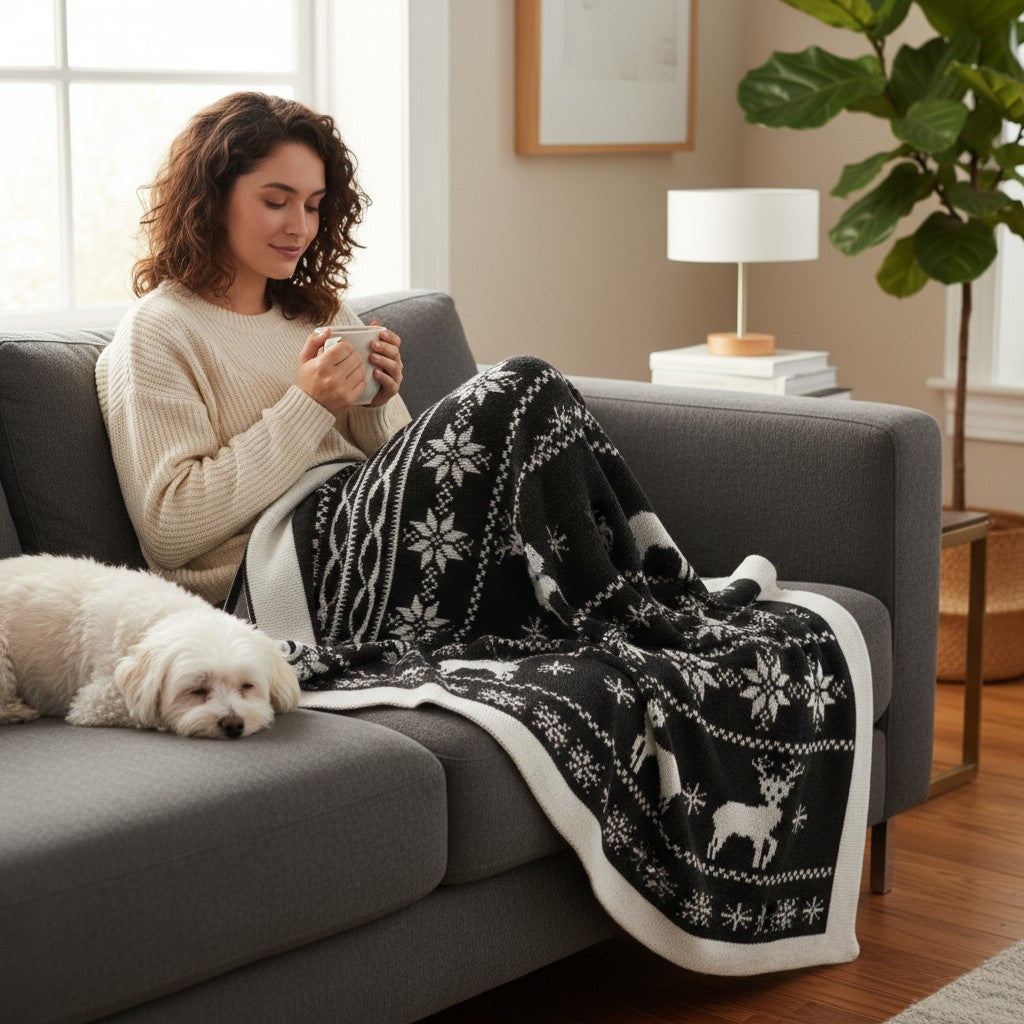 Plaid di Natale verde scuro