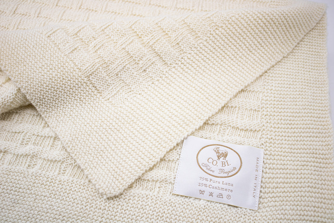 OSCAR Cashmere and Wool Knit Blanket
