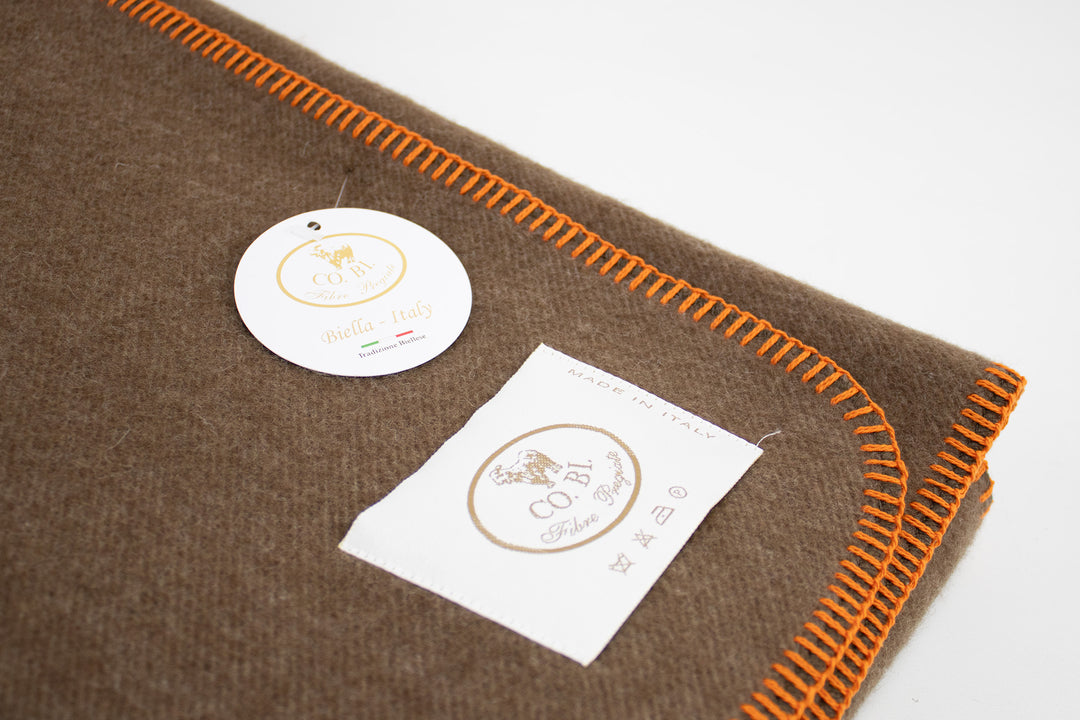 Copertina per culla o lettino Cashmere e Lana - Coperte Baby Marrone Coperta in - CO.BI CoBi