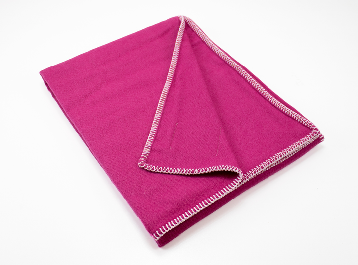 THROW REY Pure Cashmere whipstitch edge