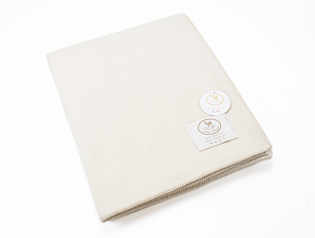 THROW REY Pure Cashmere whipstitch edge